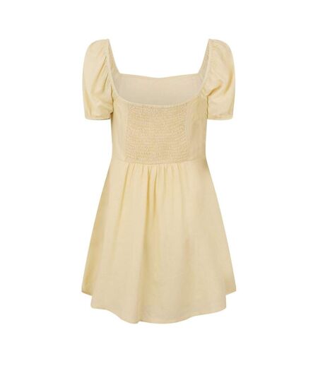 Robe Courte Manches Bouffantes Femme Jaune Clair Jack Wills