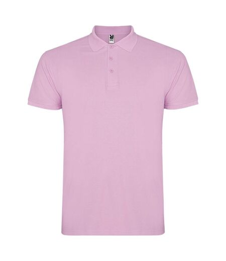 Polo star homme rose clair Roly