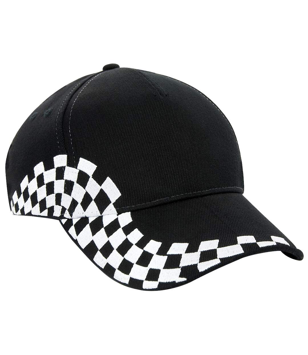 Beechfield Unisex Grand Prix Baseball Cap (Black) - UTRW221-1