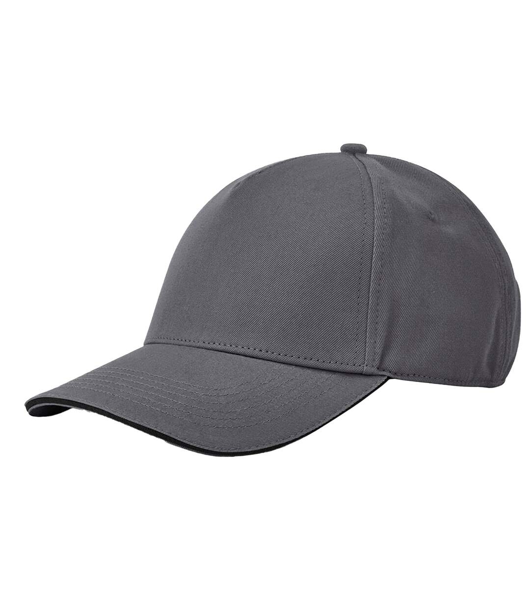 Casquette De Baseball Earthaware Classic Gris Foncé Noir Beechfield-2