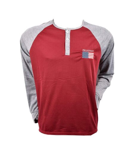 Pyjama Homme Long SWEET SECRET Q2763 POLO SPORT ROUGE