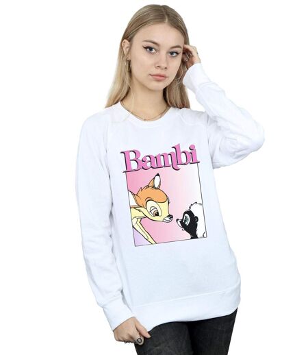 Disney - Sweat BAMBI NICE TO MEET YOU - Femme (Blanc) - UTBI13089