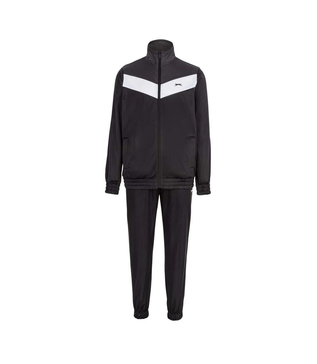 Mens Chevron Lightweight Tracksuit Set Black Charcoal Slazenger-2