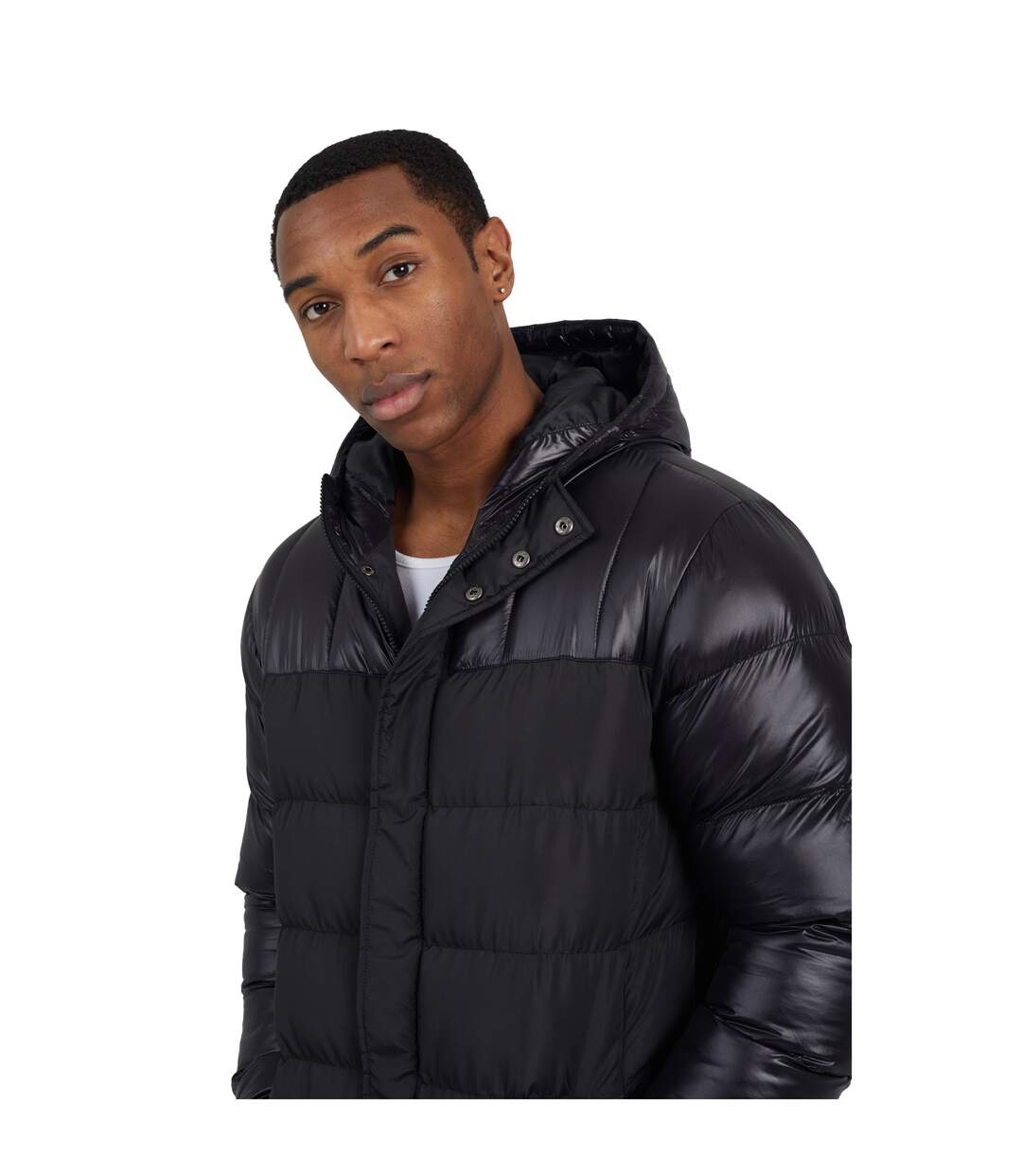 Doudoune Matelassée Homme Noir Brave Soul-4