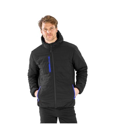 Result Genuine Recycled Veste d'hiver matelassée pour hommes Compass (Noir/bleu royal) - UTBC4959