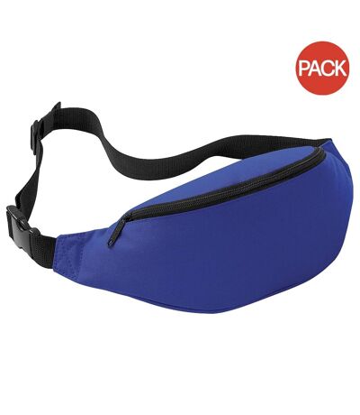 Pack of 2  Adjustable belt bag 2.5 litres  bright royal Bagbase