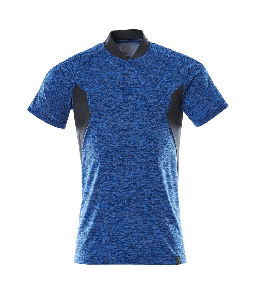 Mens Accelerate Polo Shirt Azure Blue Dark Navy Mascot-1