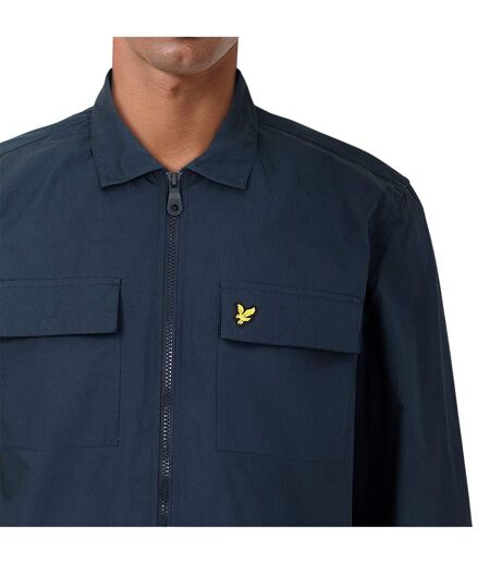 Veste-chemise Unie À Fermeture Éclair Homme Bleu Marine Lyle & Scott