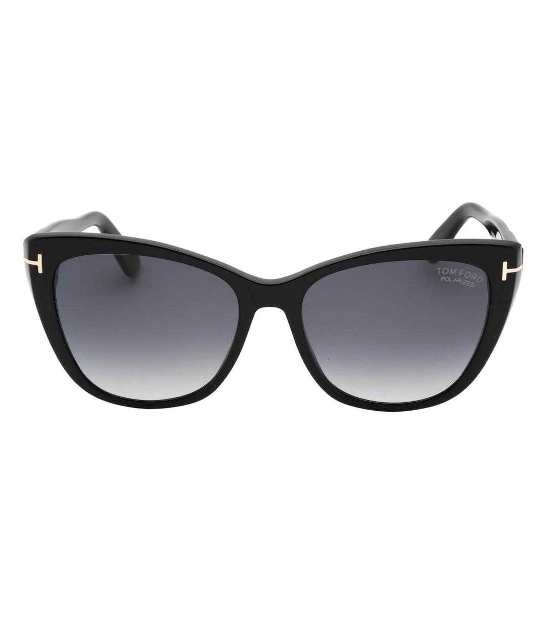 Womens/ladies Smoke Polarised Sunglasses One Size Shiny Black Tom Ford-2