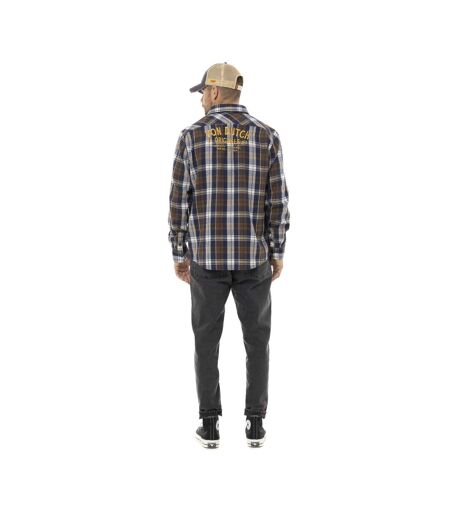 Chemise homme manches longues en flanelle à carreaux logo dos Tyler Vondutch