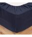 Drap Housse en Gaze de Coton Flora 160x200cm Bleu-1