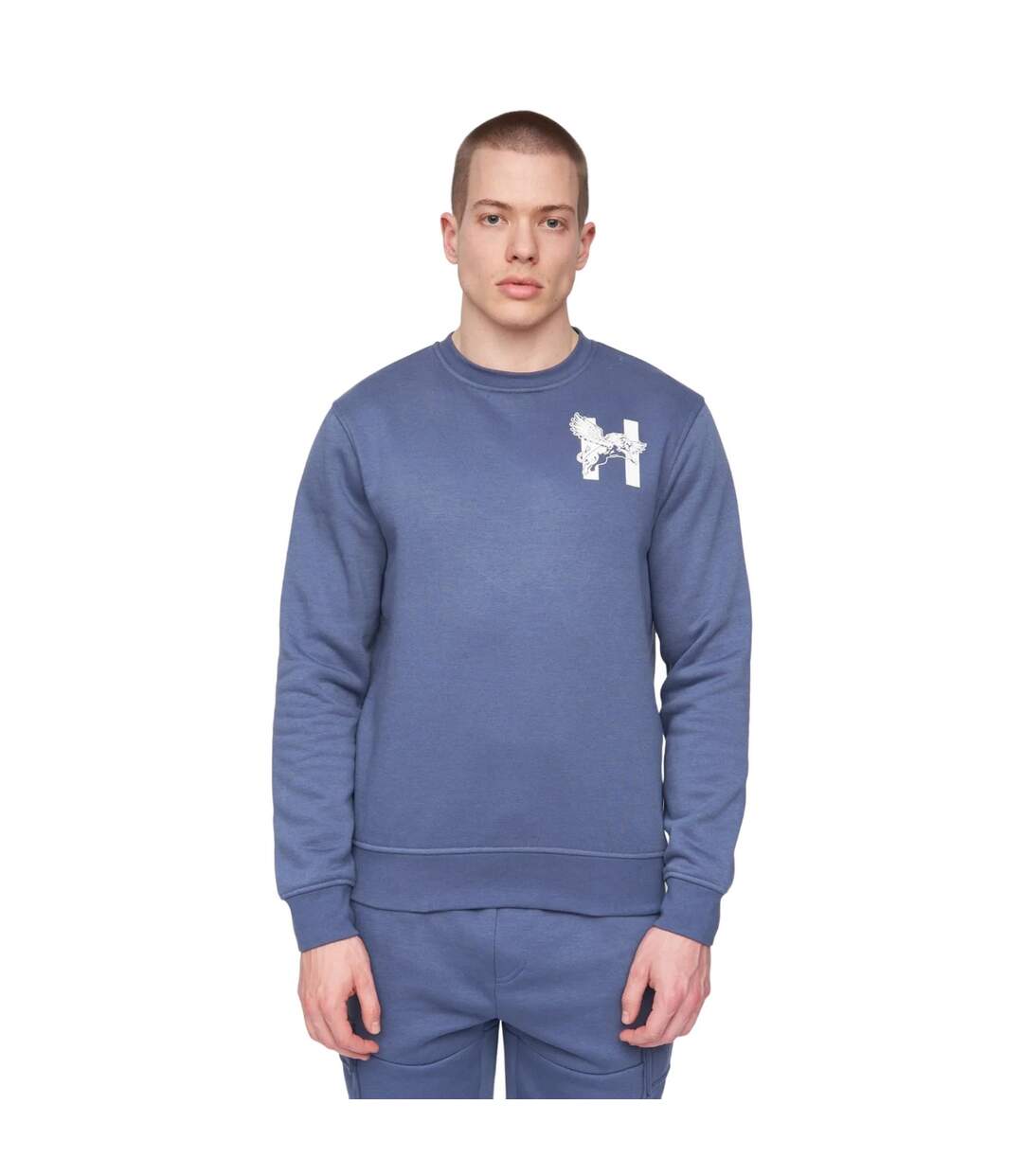 Sweat moorehen homme bleu vif Henleys-1