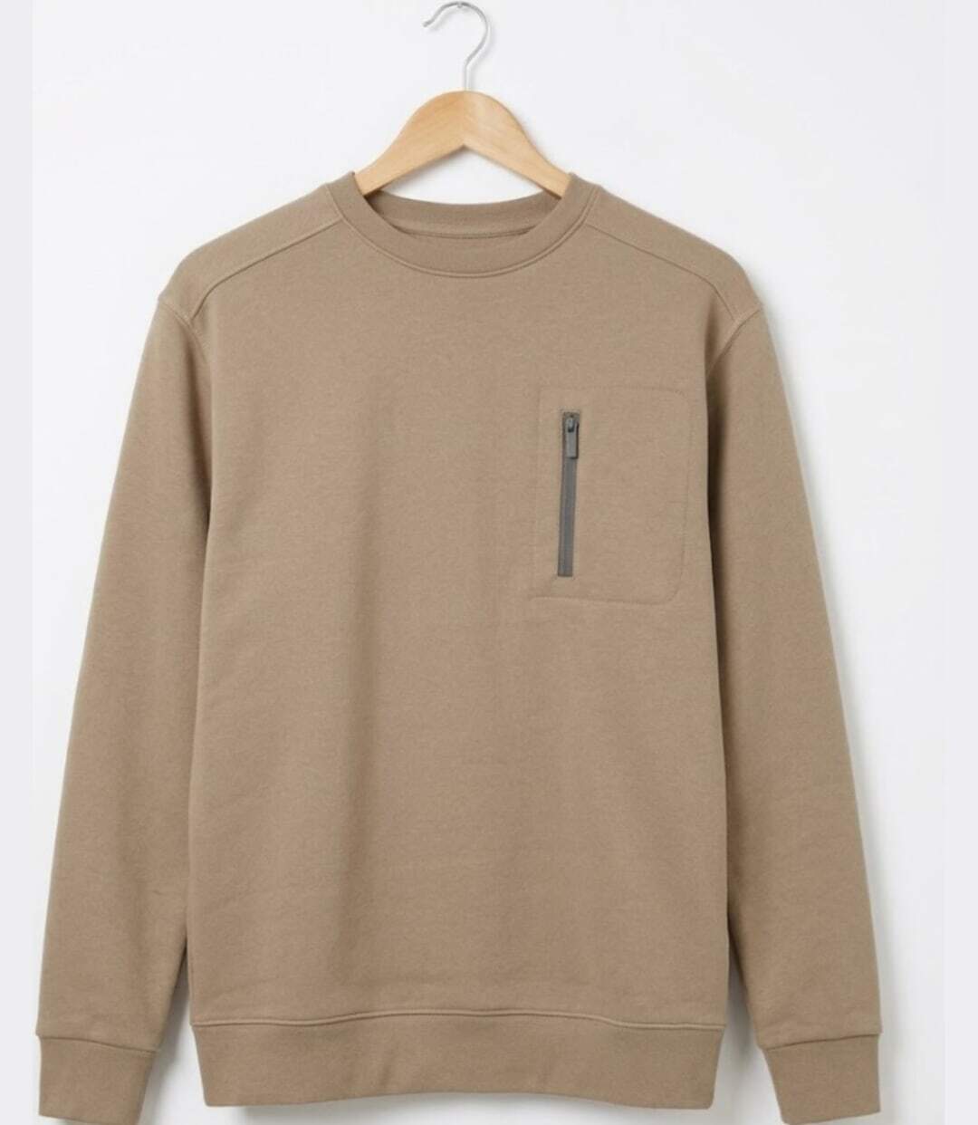 CHALLENGER GARRY2 — Sweat col rond beige : le confort résistant au quotidien-5