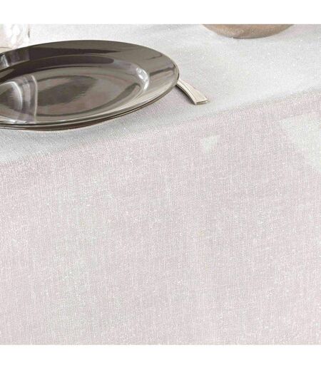 Nappe Uni Métallisé Strass 140x300cm Argent