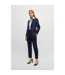 Womens/ladies Tapia Belted Regular Trousers Blue Boss-2
