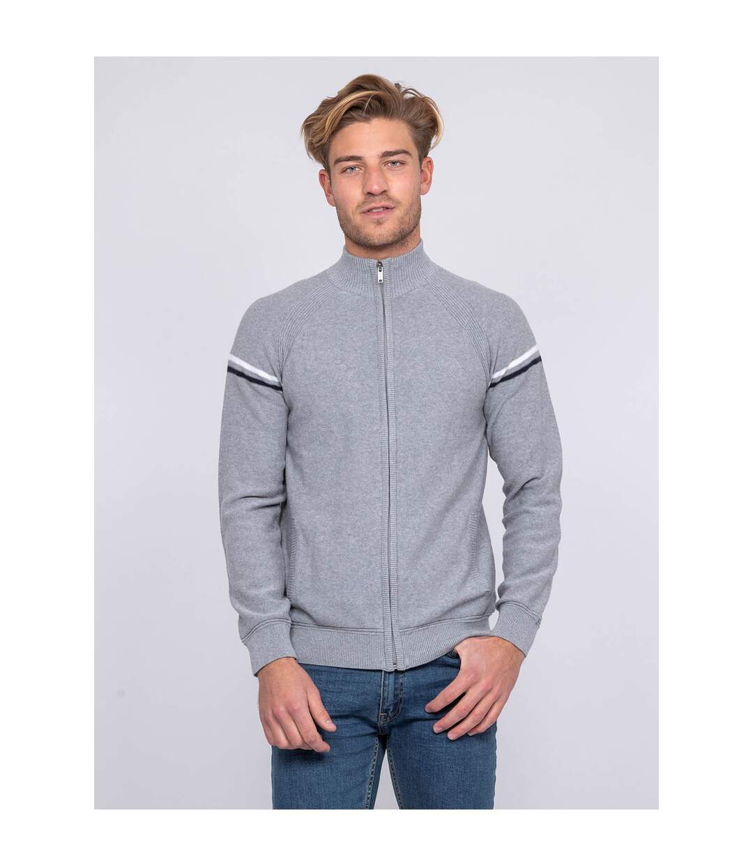 Gilet zippé col montant coton AUGUSTIN