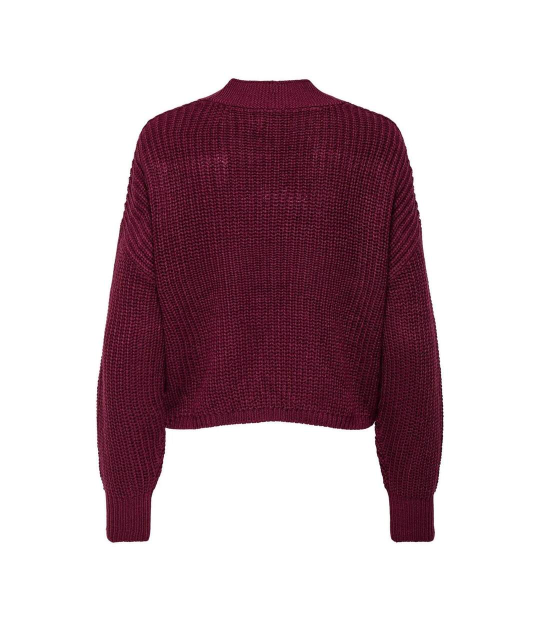 Cardigan Carol Nice Femme Bordeaux Only-2