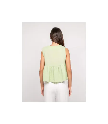 Top gaze de coton FROZETTE - Dona X Lisa