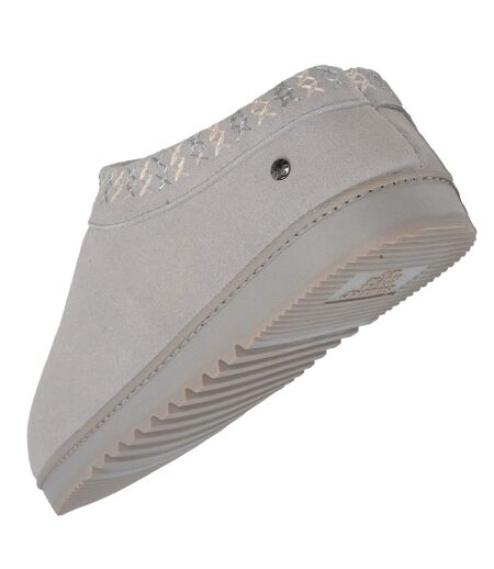 Isotoner Chaussons Bottillons femme dessus cuir, semelle confort