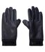 Mens Lambs Leather Gloves Dark Blue Boss-1