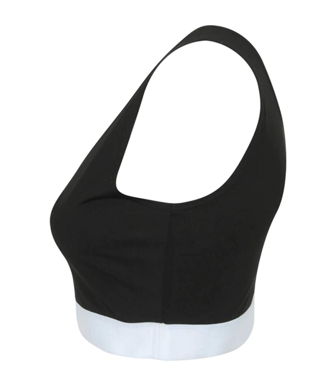 Haut Court Fashion Femme Noir Skinni Fit-2