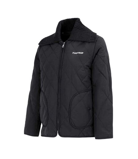 Doudoune Motif/style Matelassé Femme Noir Firetrap