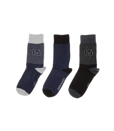 x3 paires de chaussettes noir/marine homme serge blanco nnl - 39/42