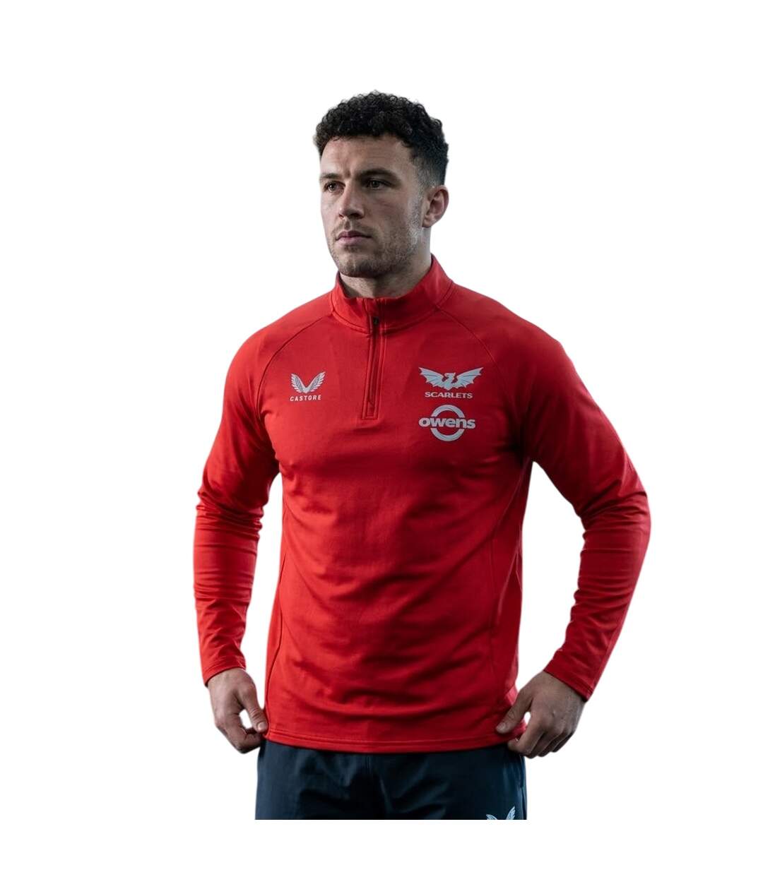 Haut De Sport Motif/style Scarlets 2024/25 Adulte Rouge Castore-4