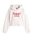 Sweat Court À Capuche Motif/style Universitaire Femme Blanc Cassé Tommy Jeans-2