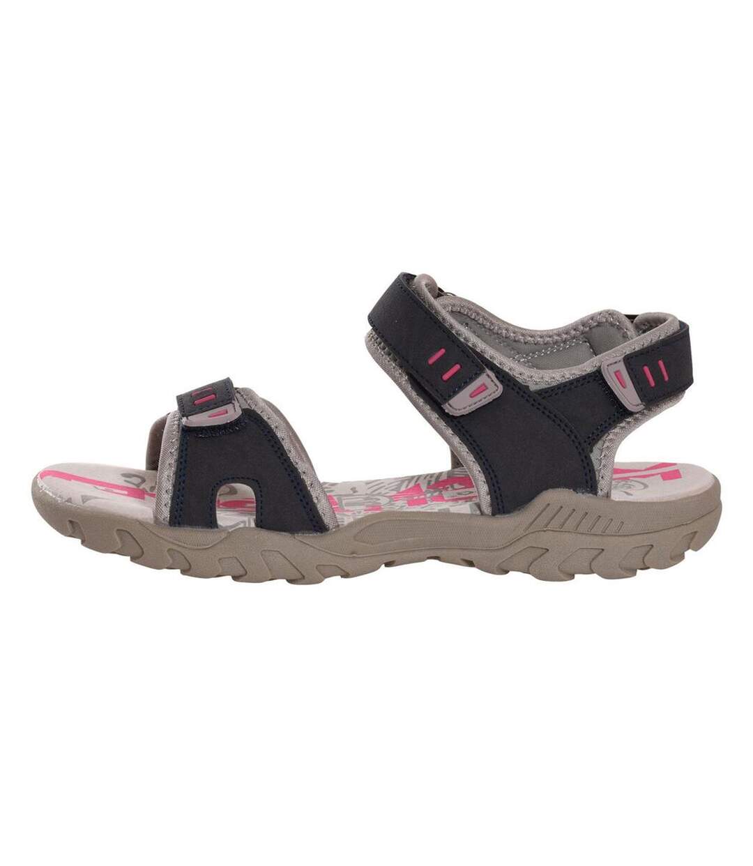 Sandales femme bleu marine/gris PDQ