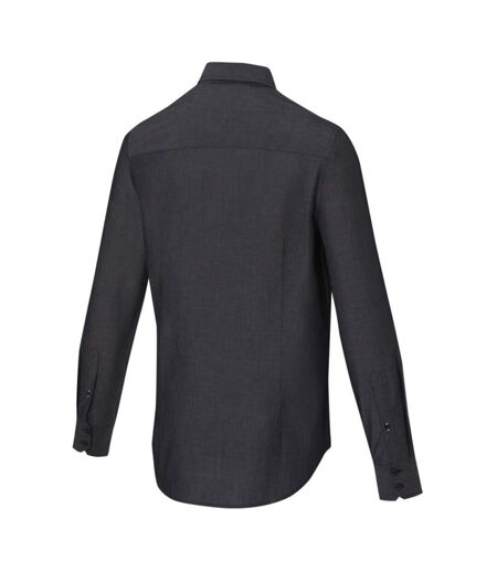 Mens cuprite organic long-sleeved shirt solid black Elevate NXT