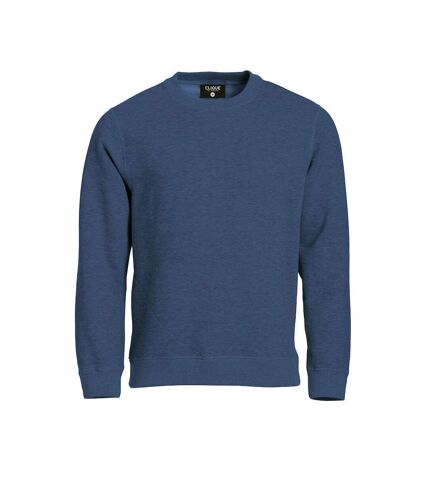 Clique Unisex Adult Classic Melange Round Neck Sweatshirt (Blue Melange)