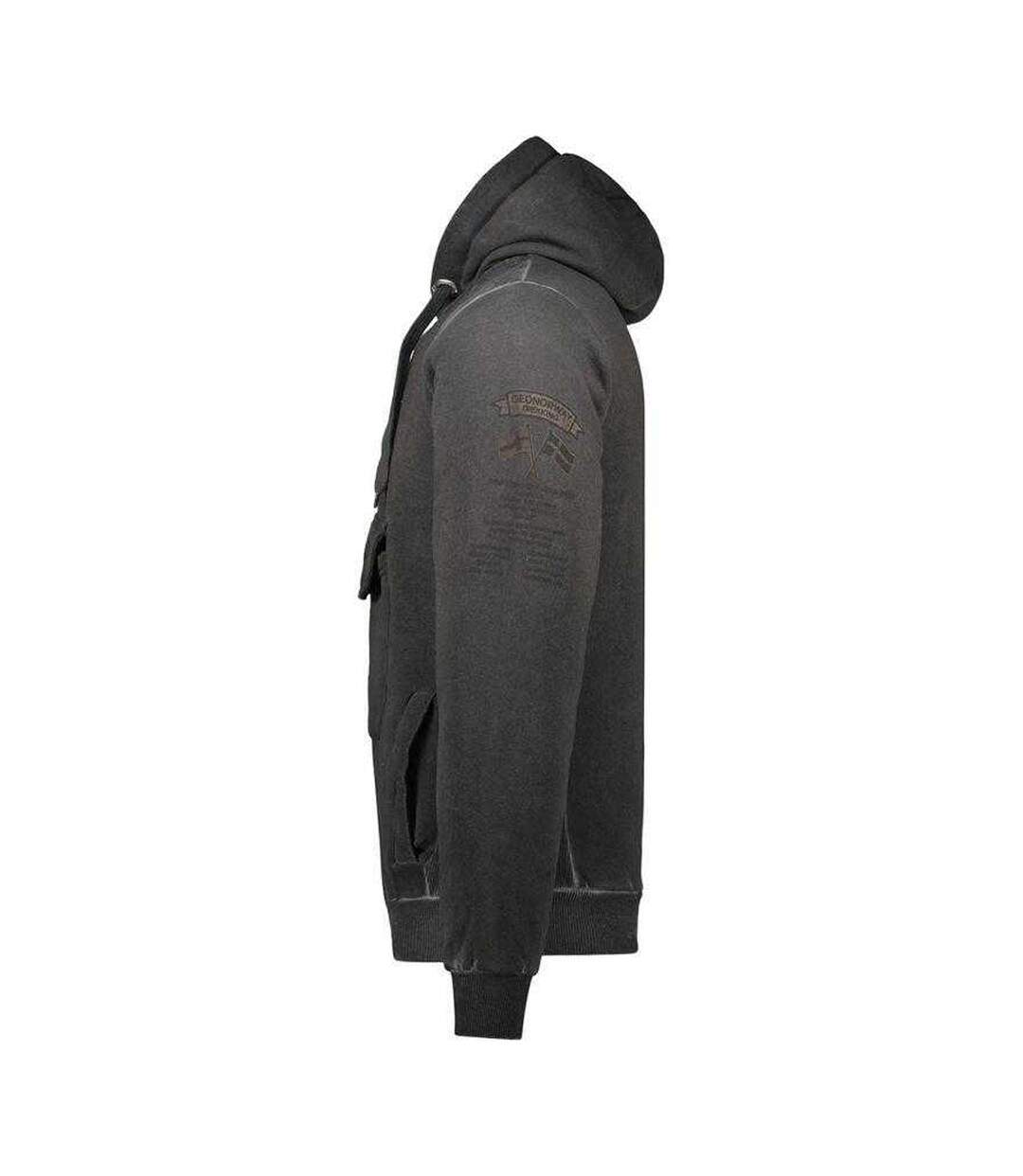Sweat À Capuche Motif/style Badge Gymclass Eo Homme Noir Geographical Norway-4