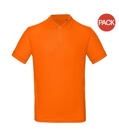 Pack of 2  Mens inspire polo  orange B&C