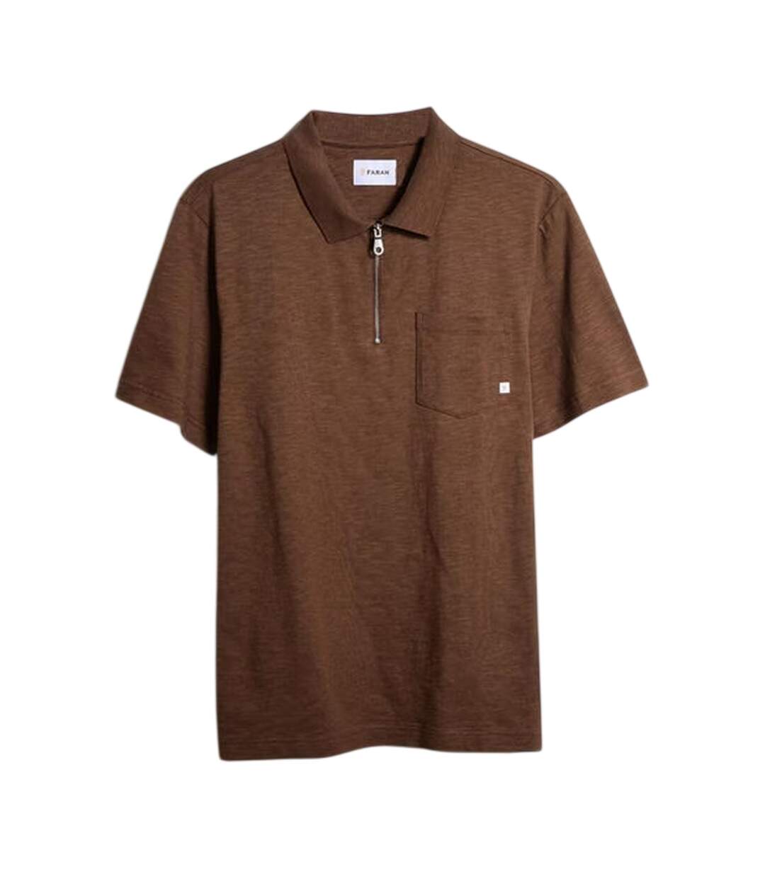 Mens Chancery Regular Polo Shirt Golden Brown Farah-2