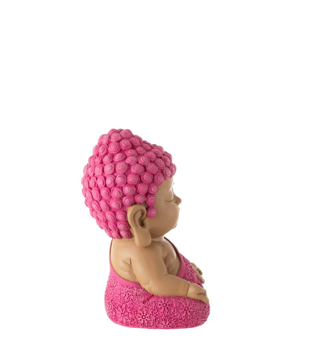 Statuette Moine Zen Toby 19cm Rose-2