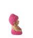 Statuette Moine Zen Toby 19cm Rose-2