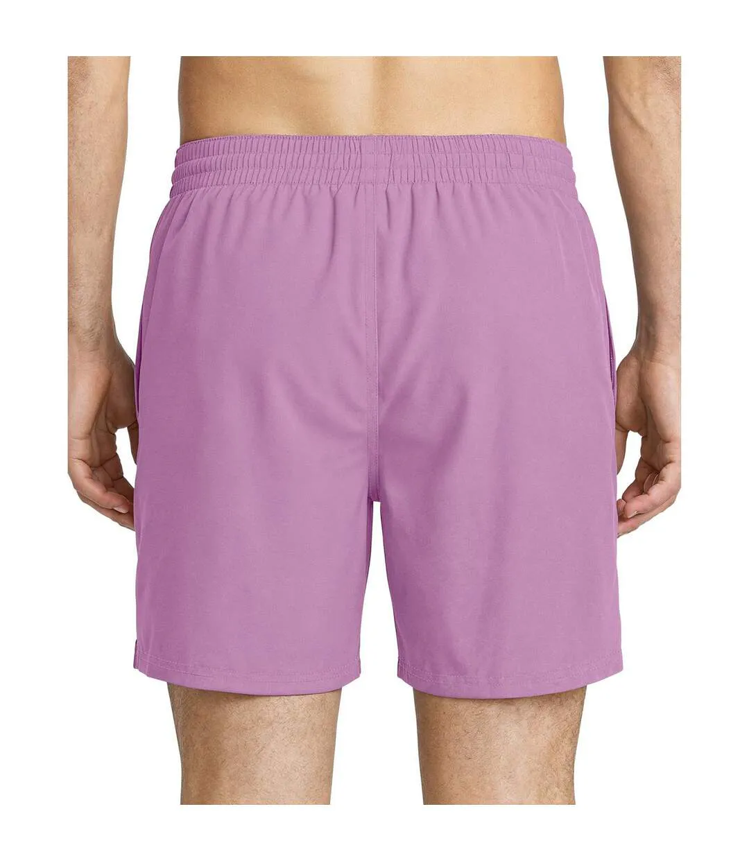 Mens Embroidered Logo Regular Swim Shorts Magenta Nike-3