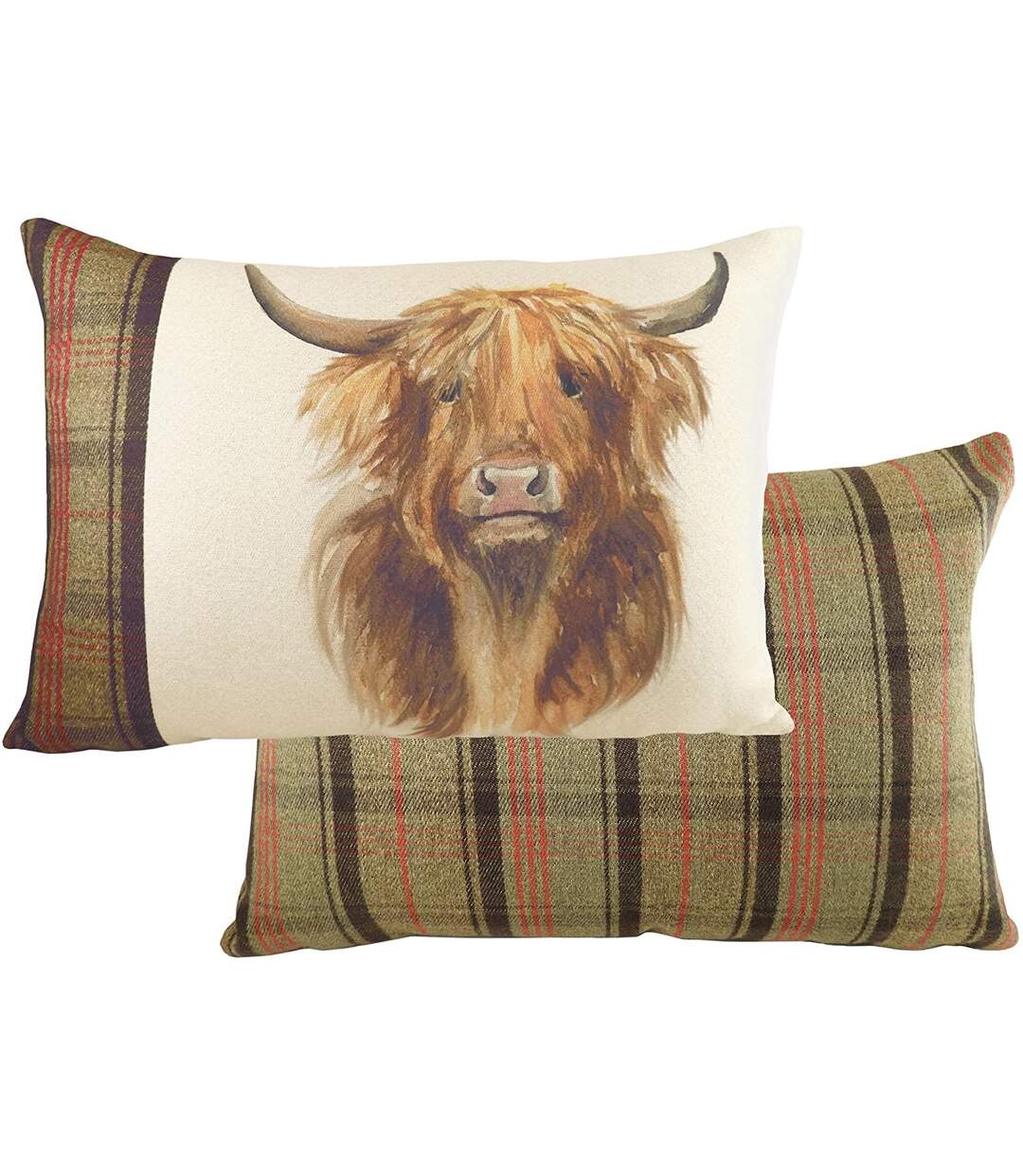 Hunter highland cow cushion cover 43cm x 43cm multicoloured Evans Lichfield