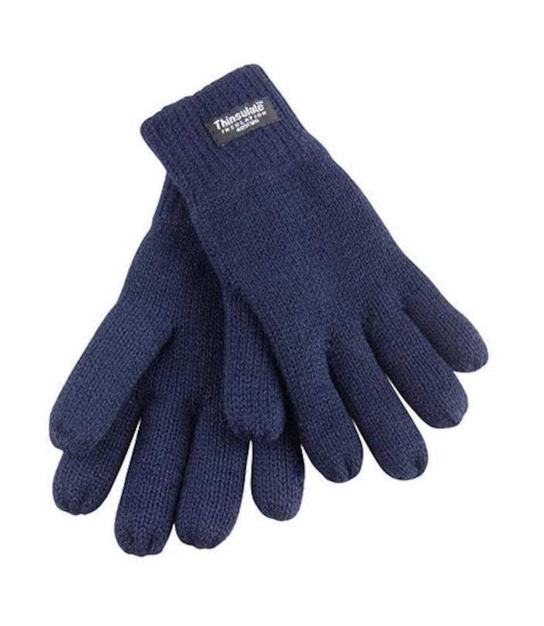Gants Thermiques Doublés Thinsulate 40g 3m Adulte Unisexe Bleu Marine Result-1