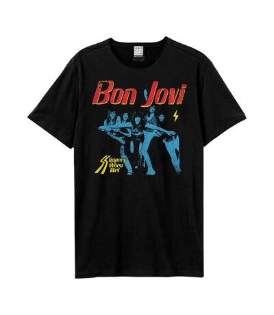 T-shirt slippery when wet adulte noir Amplified