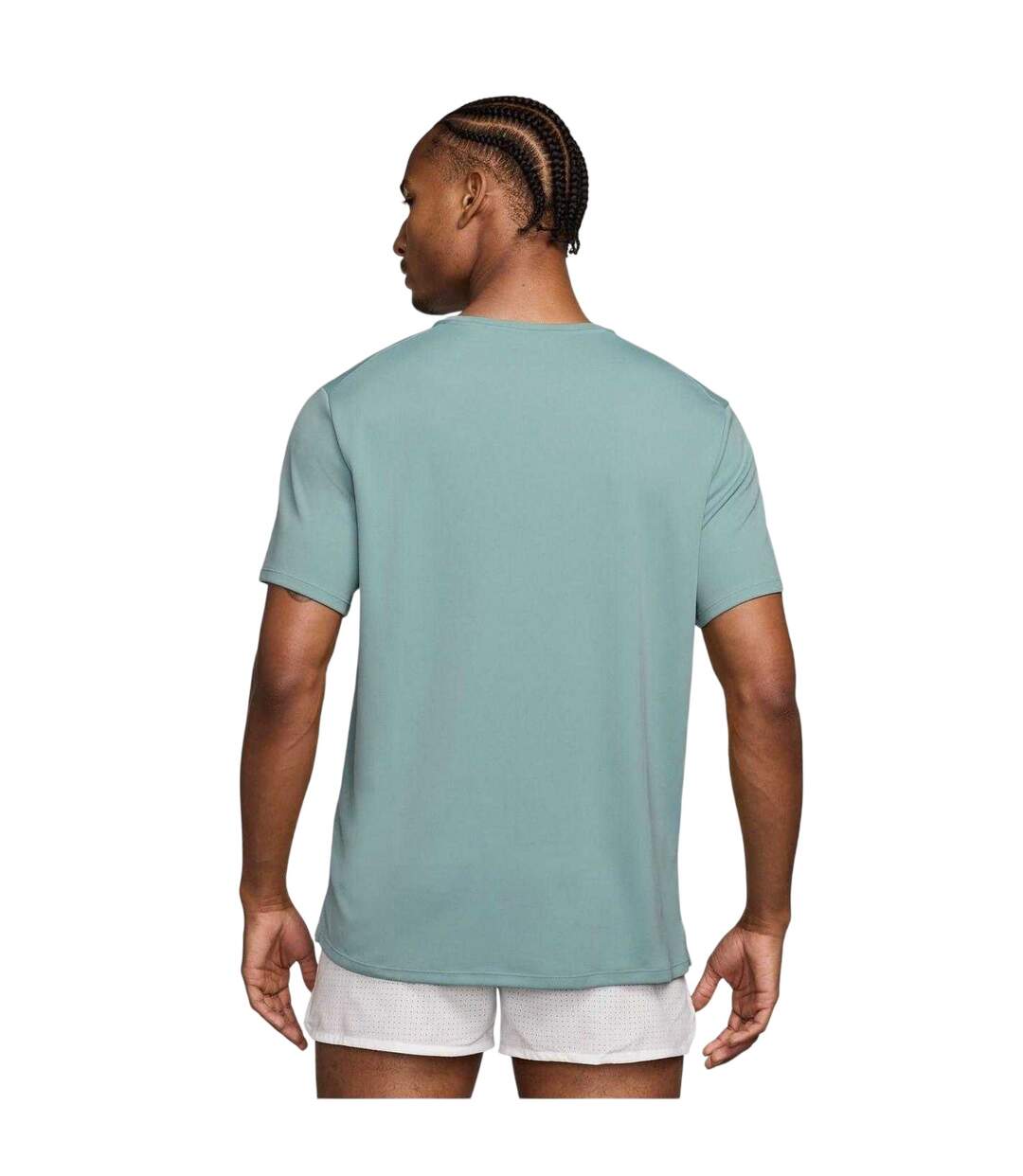 T-shirt Motif/style Swoosh Miler Homme Turquoise Nike-2