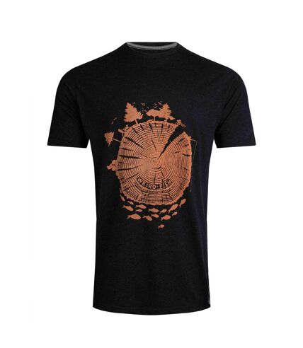 Mens woodsman screenprint eco friendly t-shirt black Weird Fish