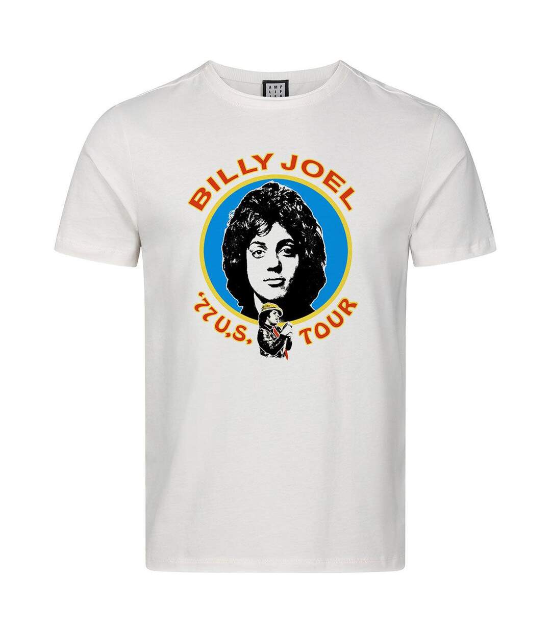 T-shirt Motif/style Billy Joel Us Tour Adulte Blanc Amplified-1
