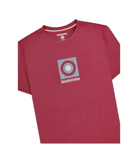 T-shirt Motif/style Logo Rectangulaire Homme Bordeaux Lambretta