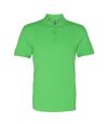 Asquith & Fox Mens Plain Short Sleeve Polo Shirt (Lime)