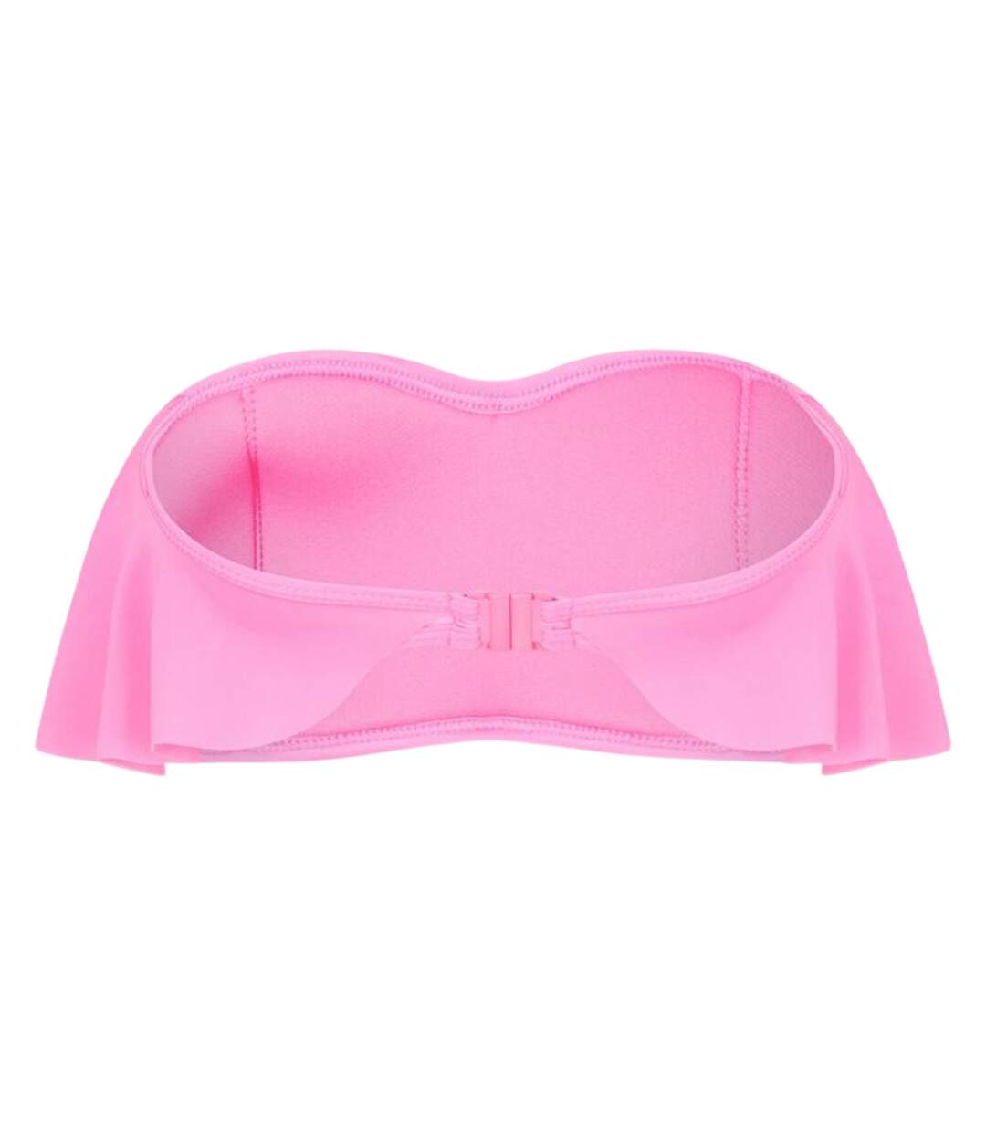 Womens/ladies Frill Bandeau Bikini Top Bright Pink Brave Soul-3