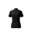 Womens/ladies Resist Heavyweight Polo Shirt Black Rimeck-3