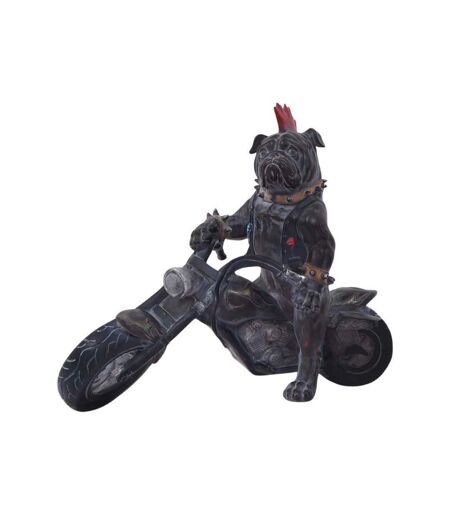 Statuette animal motard en polyrésine Chien