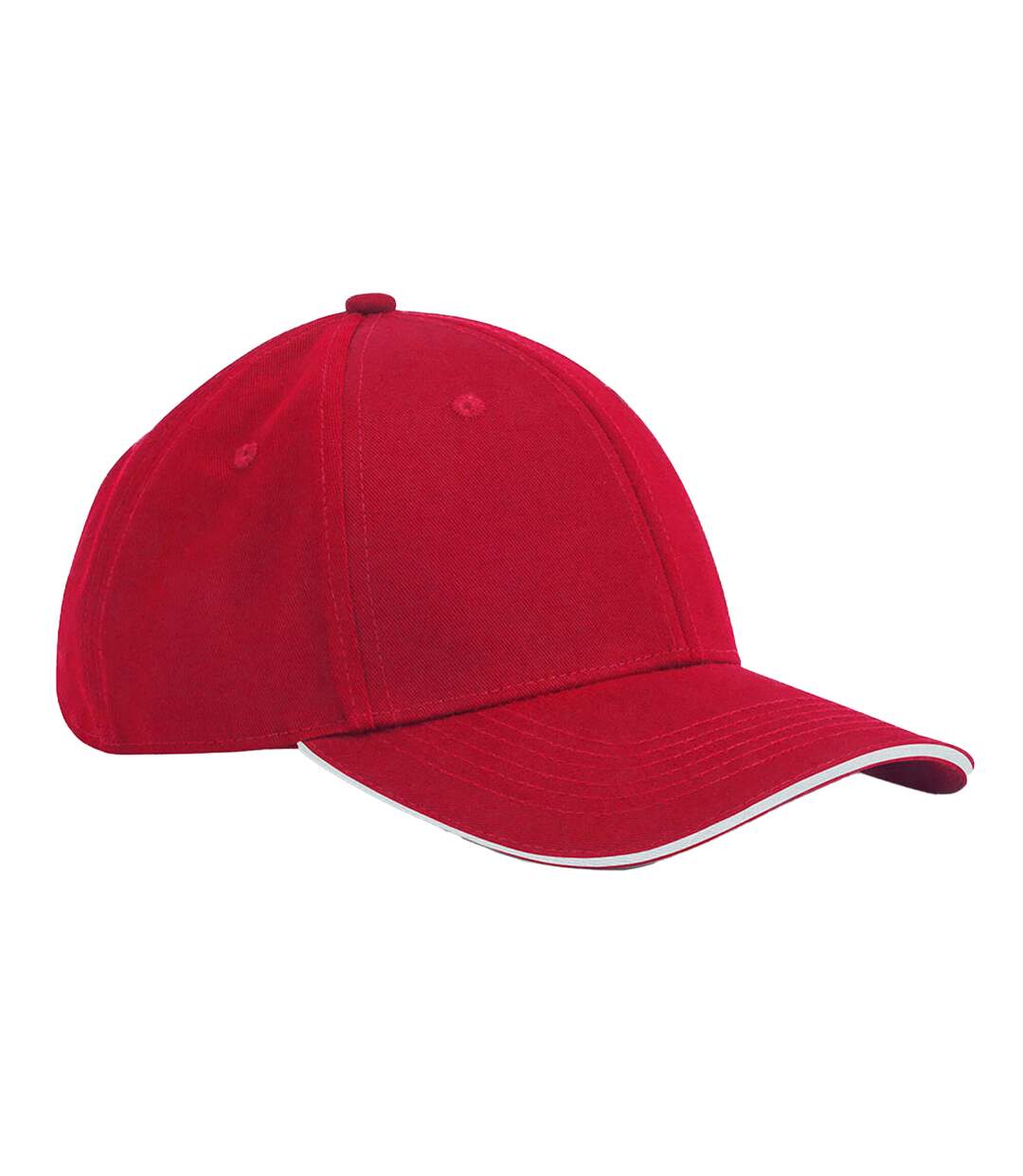 Casquette Earthaware Rouge Classique Blanc Beechfield-1